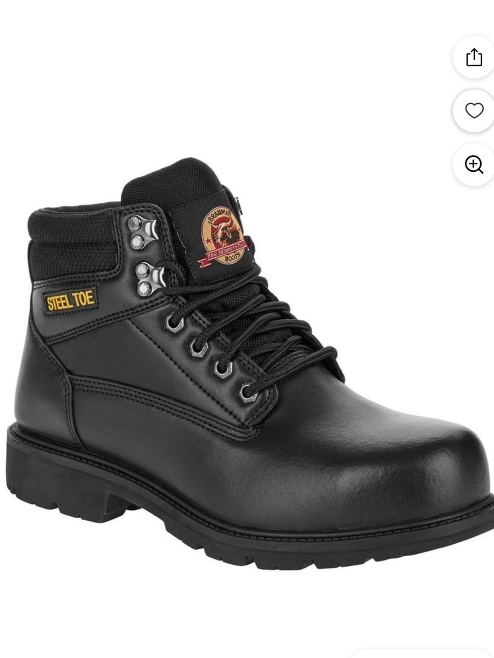 Brahma Black Steel Toe Work Boot